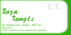 roza kungli business card